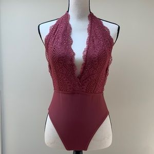 Xhilaration Halter One Piece Swimsuit